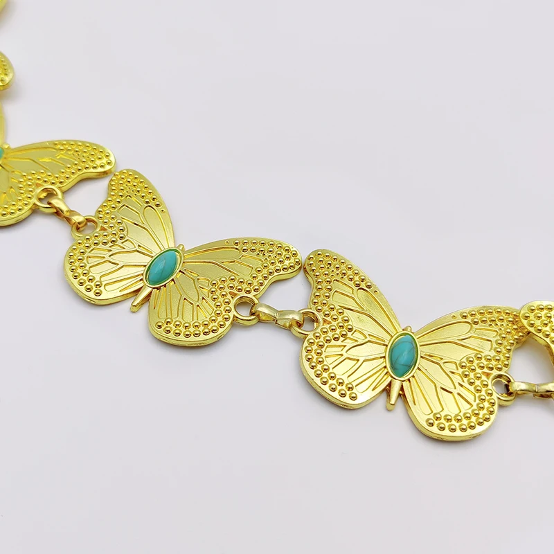 حزام خصر عتيق للنساء ، حزام نسائي ، حزام خصر فاخر ، معدن ياقوتي ، فراشة ، ذهبي ، بانك ، جينز ، تنورة صيفية ، Y2K #6