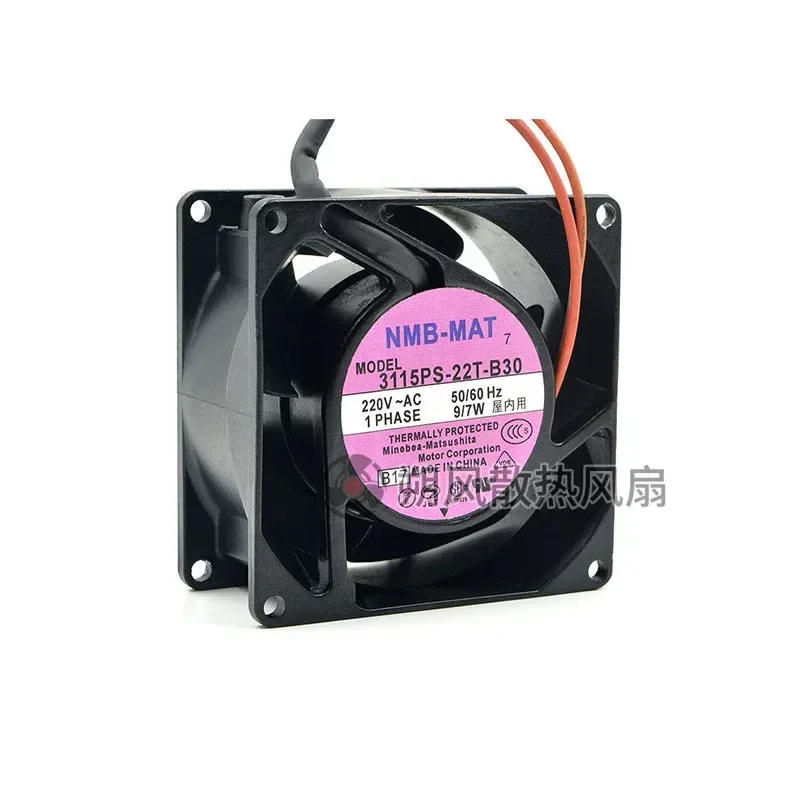 for NMB 3115PS-22T-B30 8038 8CM AC220V 9/7W AC aluminum frame fan