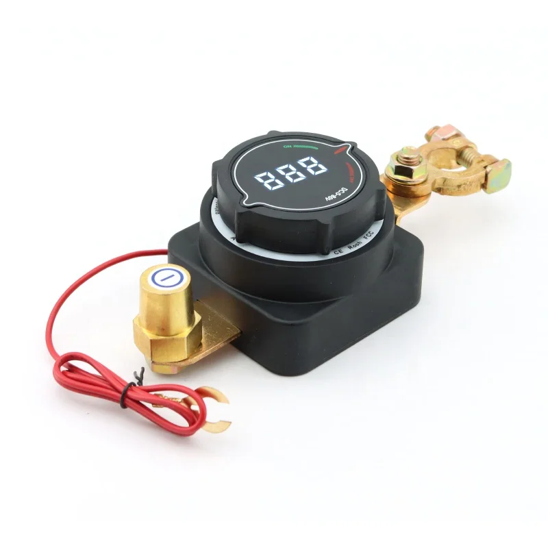 DC 5-80V 300 Amp Battery Isolator Switch with Digital Voltage Display for RV Yacht Heavy Duty Vehicles