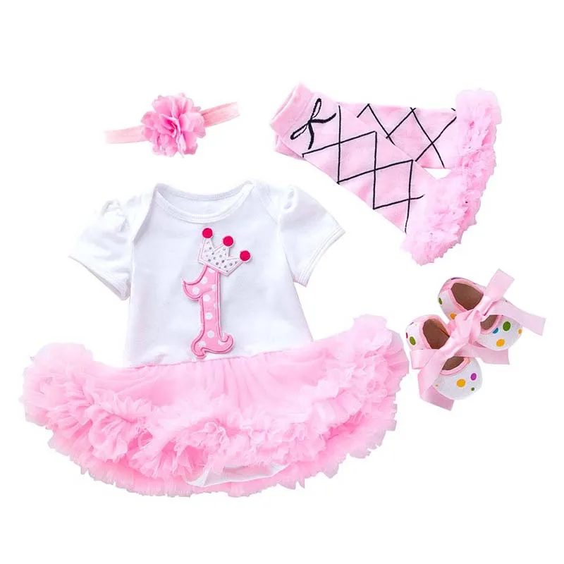 Baby Mädchen Kleid 1 Jahr Geburtstag Outfits Prinzessin Winter Rosa Tutu Kleid mit Beinwärmer Baby Geburtstag Party Kleidung Sets 3 Monate