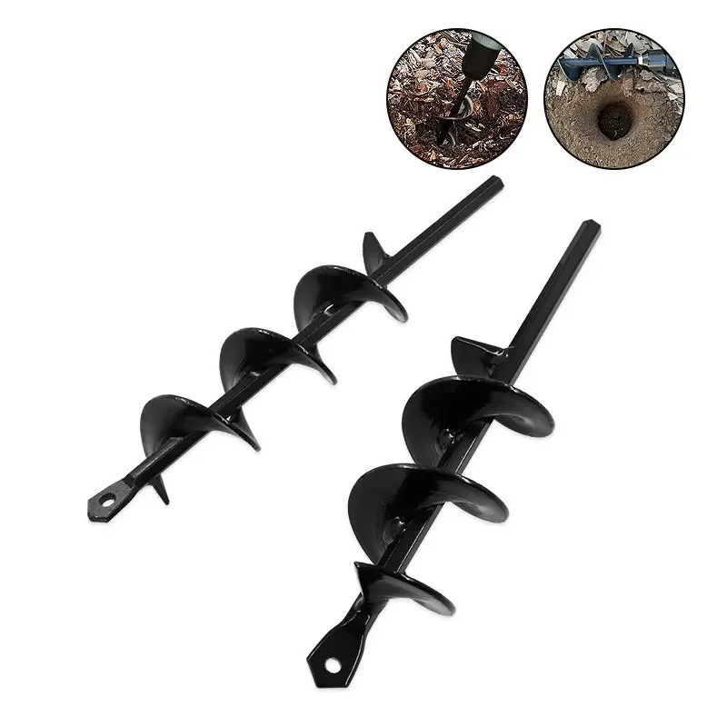 Garden Auger Spiral Drill Bit Gardening Flower Planter Earth Drill Planting Hole Digger Drill Bit Accessories Plant Tool