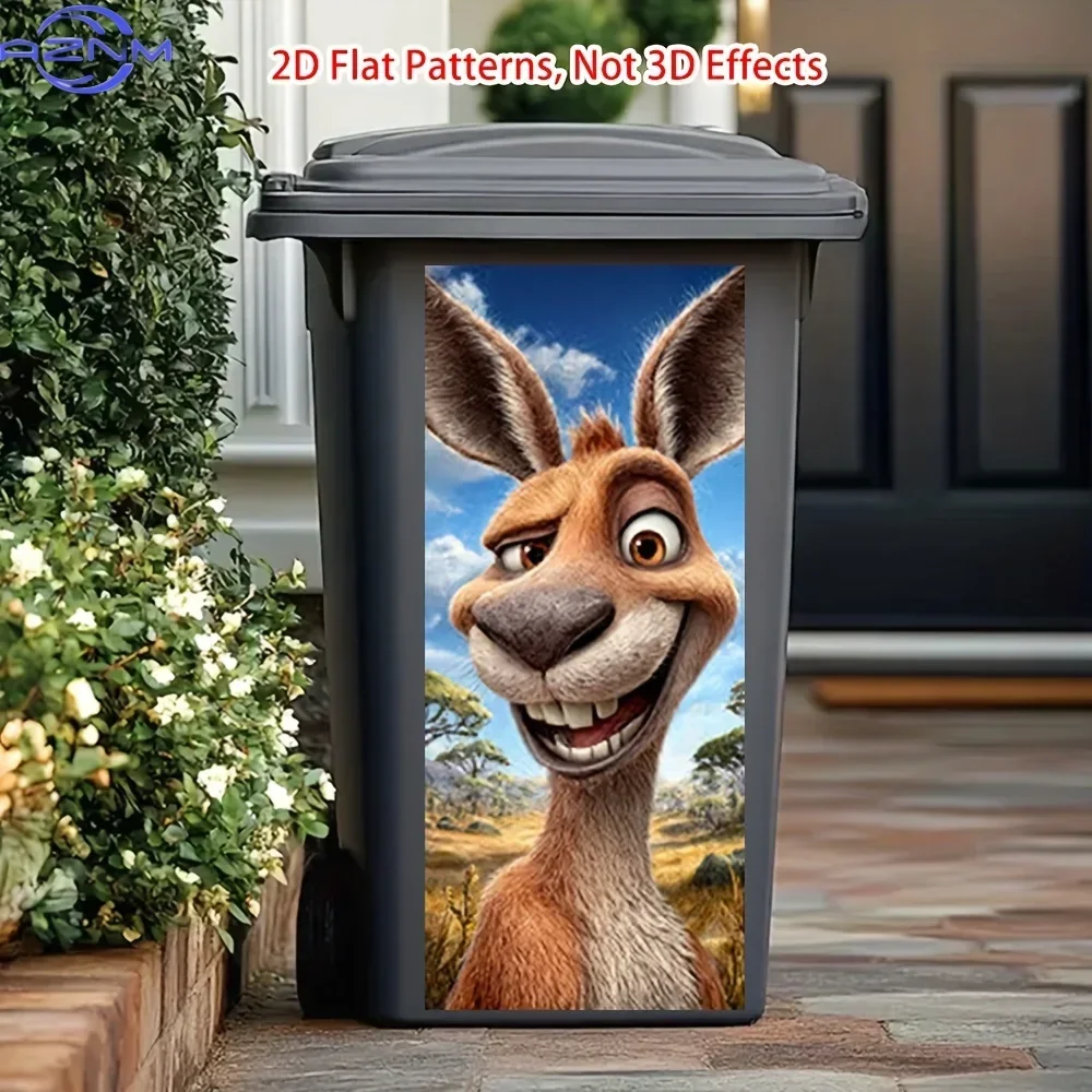 Home Garbage Dustbin 2D Printed Pattern Decal Distinctive Visual Ornament for Surface Decor