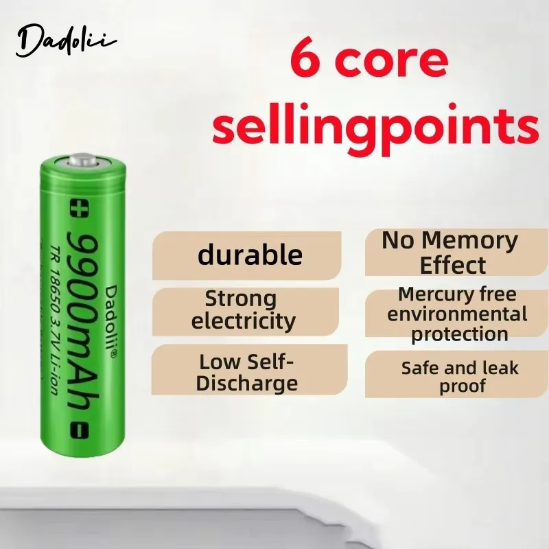 18650 Battery Rechargeable Battery 3.7V 18650 9800mAh Capacity Li-ion Rechargeable Battery For Flashlight Torch Battery+Charger