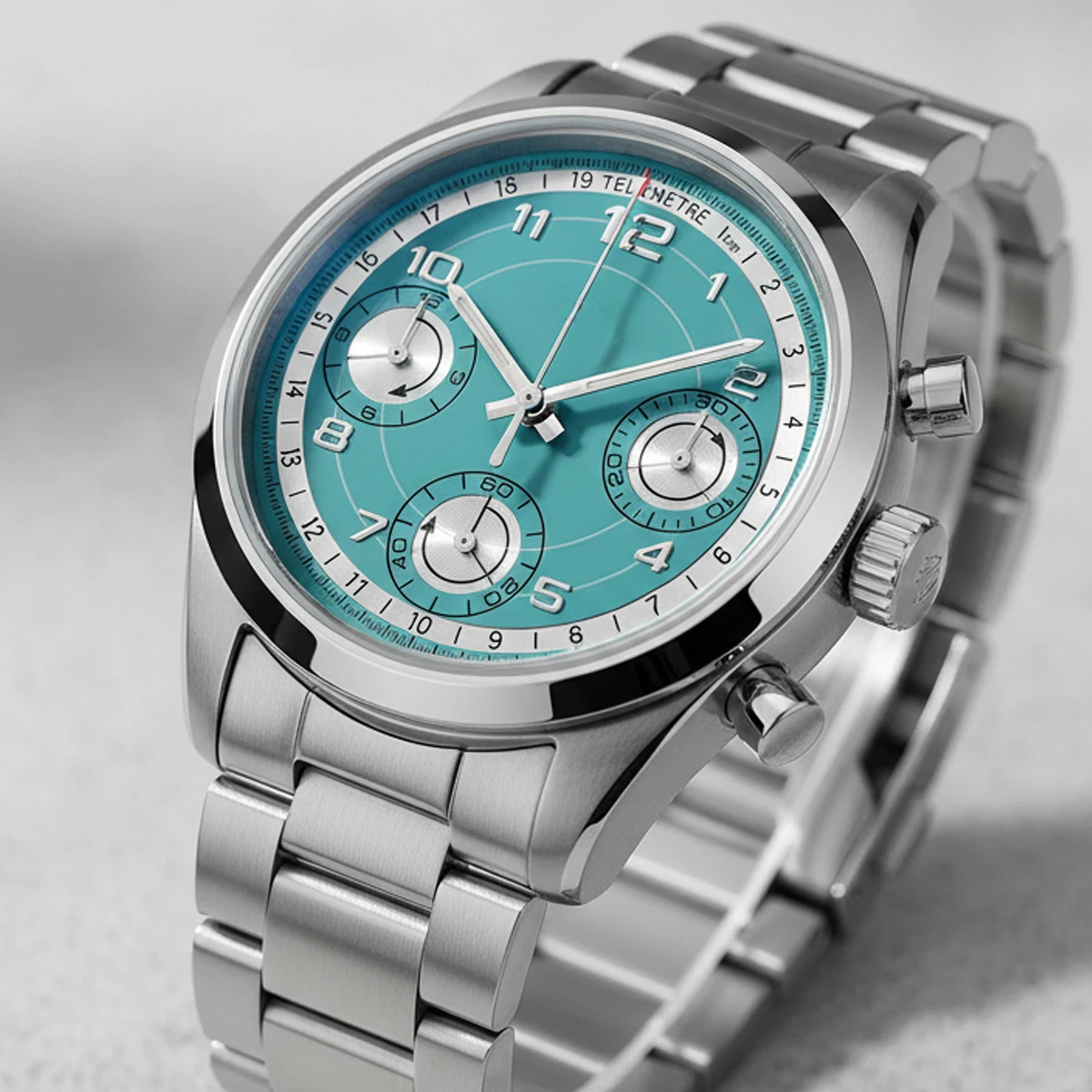 29.5mm VK63 Telemetre Watch Dial Chronograph Arabic Numerals for Daytona Seiko VK63 Quartz Movement Durable Case Mod Parts view 3