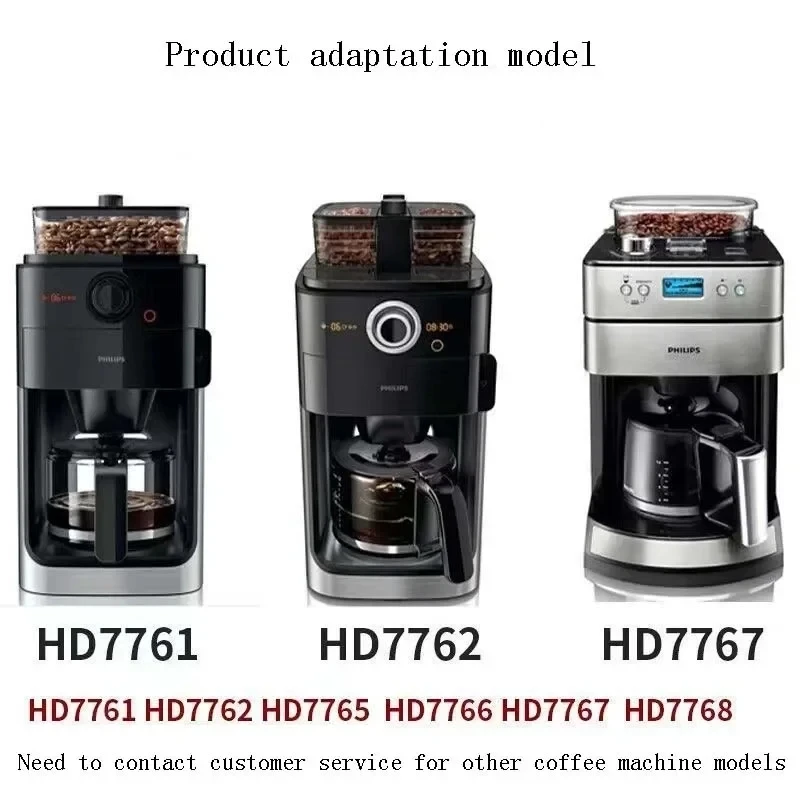 For Philips HD7761 HD7762 HD7765 HD7766 HD7767 HD7768 HD7769 Coffee Machine Glass Pot Filter Funnel Parts