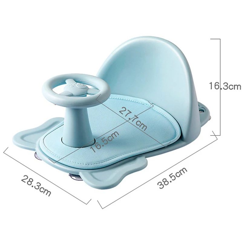 Baby Bath Seat Can Sit/Lie Down Newborn Non-slip Round Bathtub Seat with Non-Slip Soft Mat Universal Safety Support Bath Chair