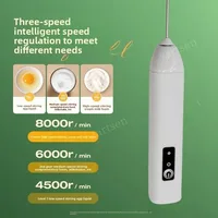 Wireless Milk Frother Electric Type-C Handheld Blender Stainless Steel Mini Coffee Maker Whisk Mixer For Coffee Cappuccino Cream 4