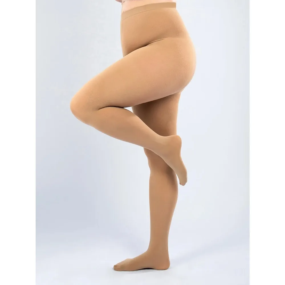 زوج من جوارب طويلة مخملية 200D، مقاس كبير، الخريف والشتاء