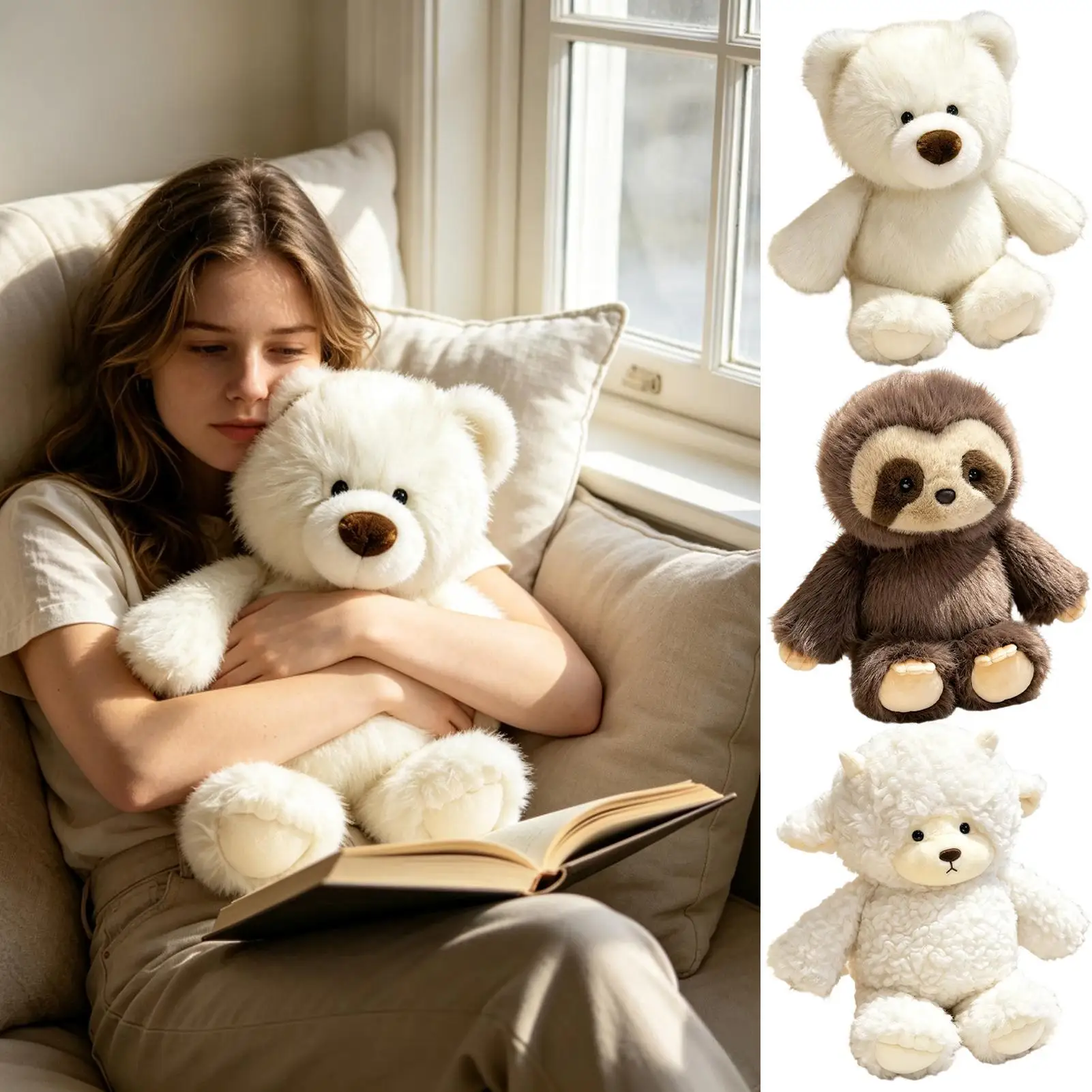Sloth Stuffed Animal Soft Cute Calming Comfortable Funny Toys 50cm Sheep Stuffed Animal Home Decor for Boys Girls Home Living