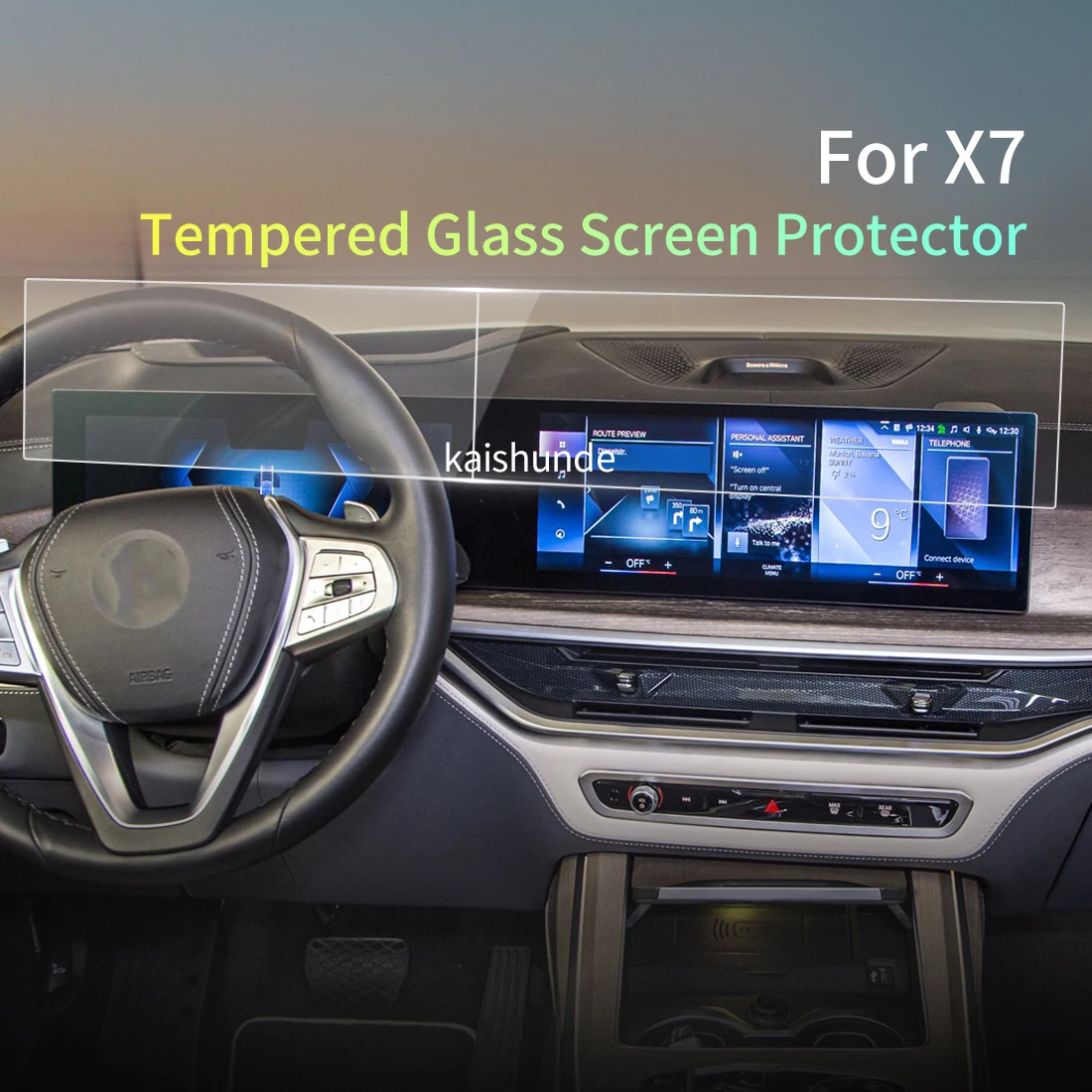 For BMW X7 2023 Screen Protector Tempered Glass Protective Film Carplay Panel Media Video Car Vehicle Interior Accessories