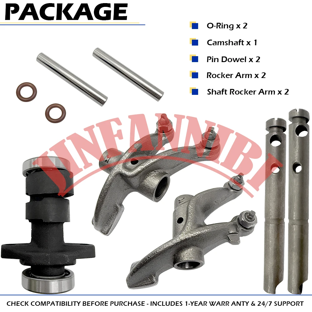 Cam shaft Rocker Arm Kit & Pin Dowel for Honda Sportrax 300 TRX300EX 2x4 1993-2003 2004 2005 2006 2007