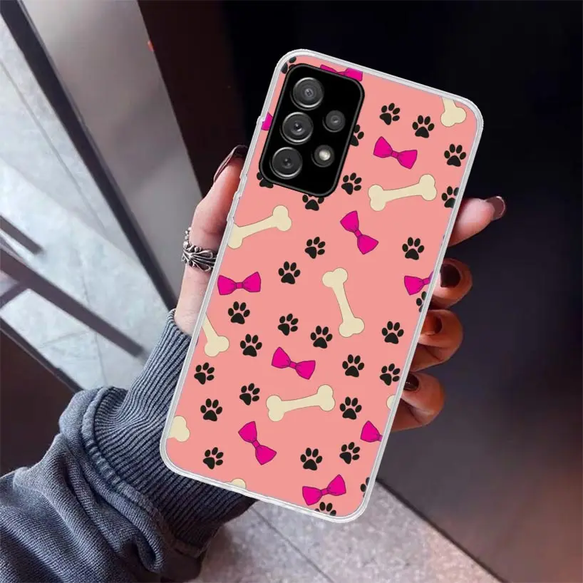 Cat Dog paw design Phone Case For Samsung Galaxy A17 A57 A37 A16 A26 A36 A56 A15 A25 A35 A55 A14 A13 A54 A53 A34 A24 A33 A23 Gal