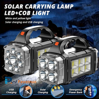 Most Powerful Led Flashlights Solar Light Rechargeable Led Flashlight Cob Tactical Torch Long Range Lamp Fishing Camping Lantern