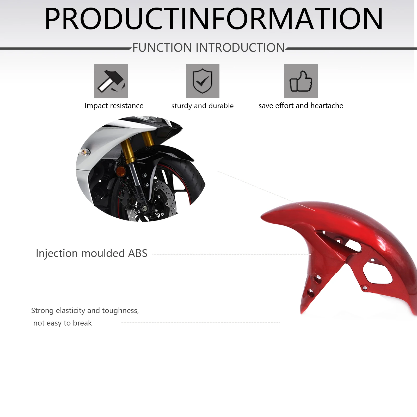 For YAMAHA MT-03 2021-2023 yzf R3/R25 2019+ MT 03 YZF R3/R25 Motorcycle Front Mudguard Splash Fairing ABS Carbon Accessories