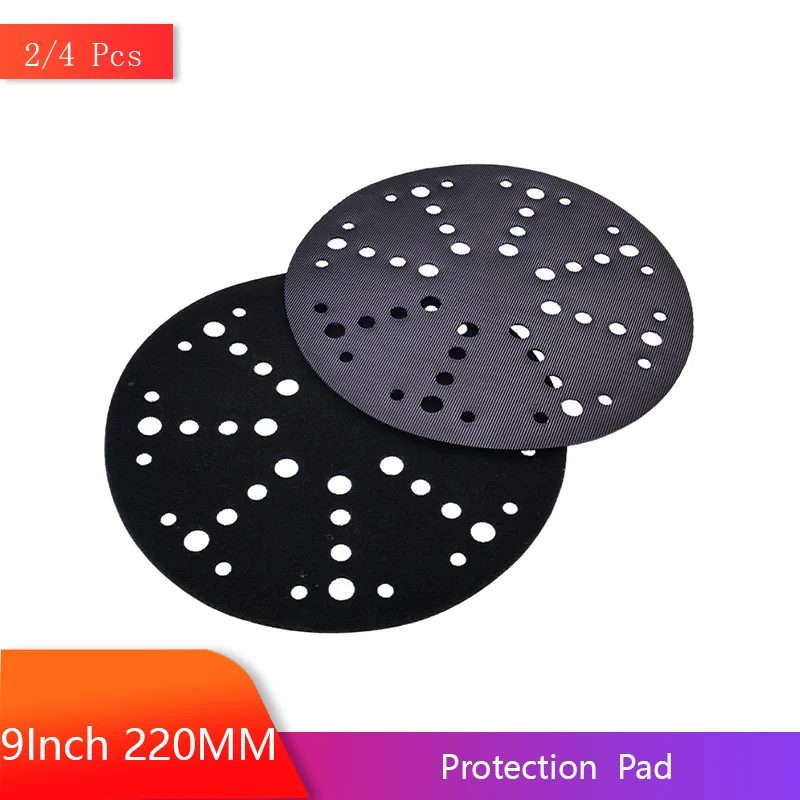 Ultra-thin 3mm Surface Protection Interface Pad 9Inch 220MM Hook and Loop Pad 2/4Pcs for Sanding Pad Random Orbital Sander