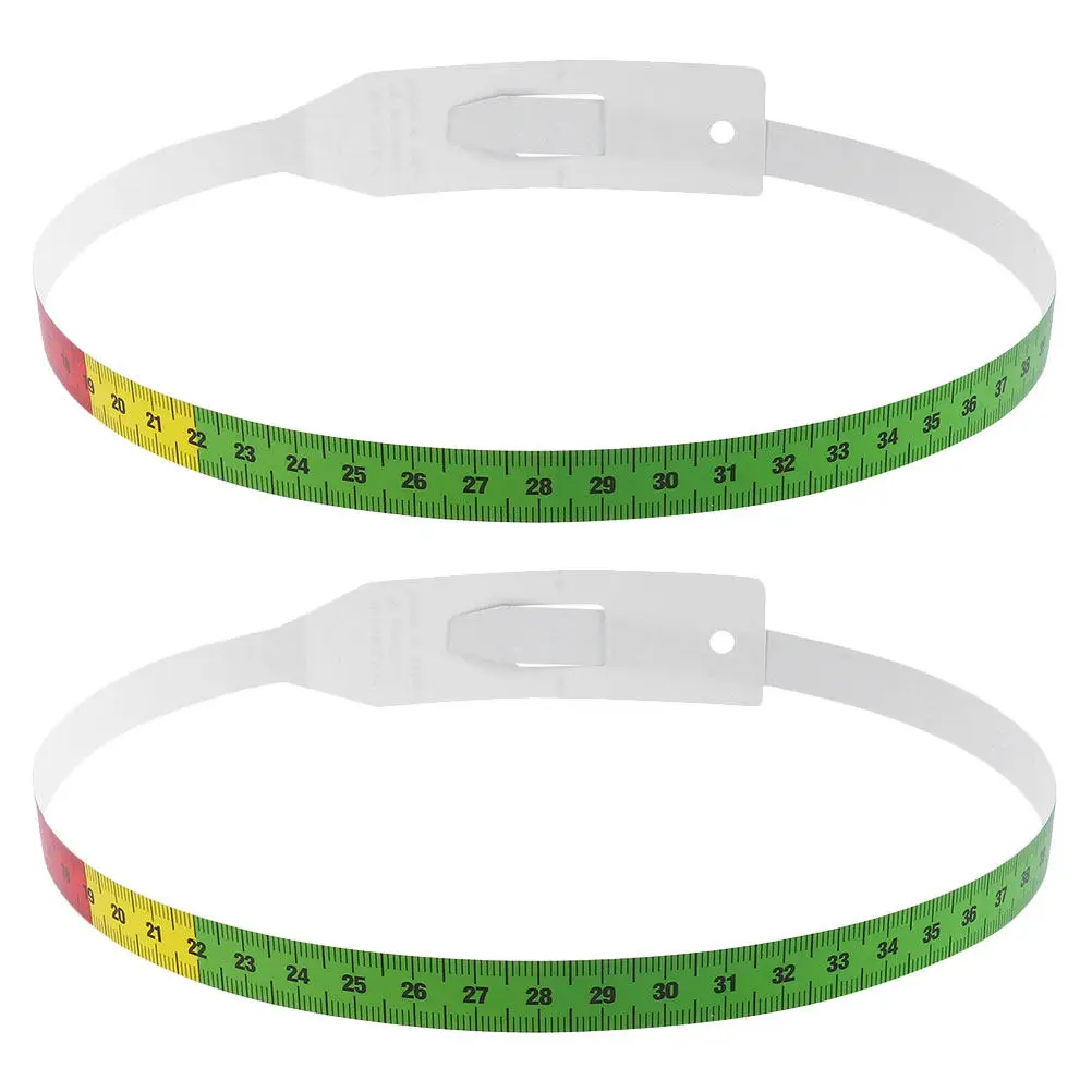 2Pcs Infant Head Circumference Tape Soft Plastic Reusable Measuring Ruler for Babies Kids Toddlers Growth Monitoring Body