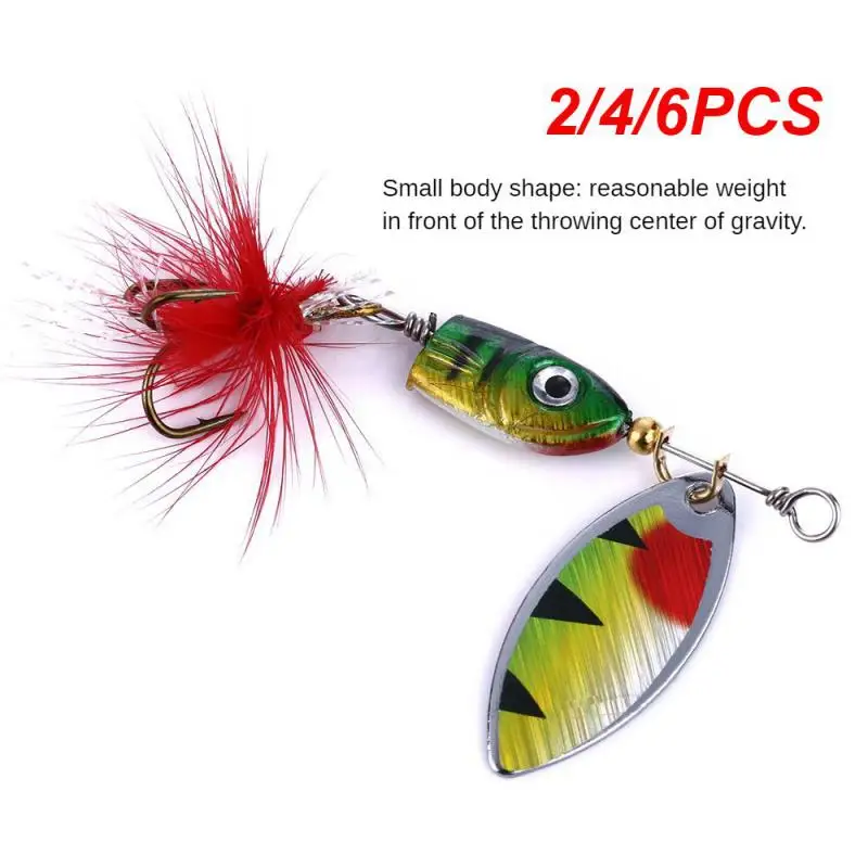 2/4/6PCS Bait Not Easy To Deformation Strong Penetration Force Specification 4.5cm-7g-6 Hook Material Metal Bionic Bait