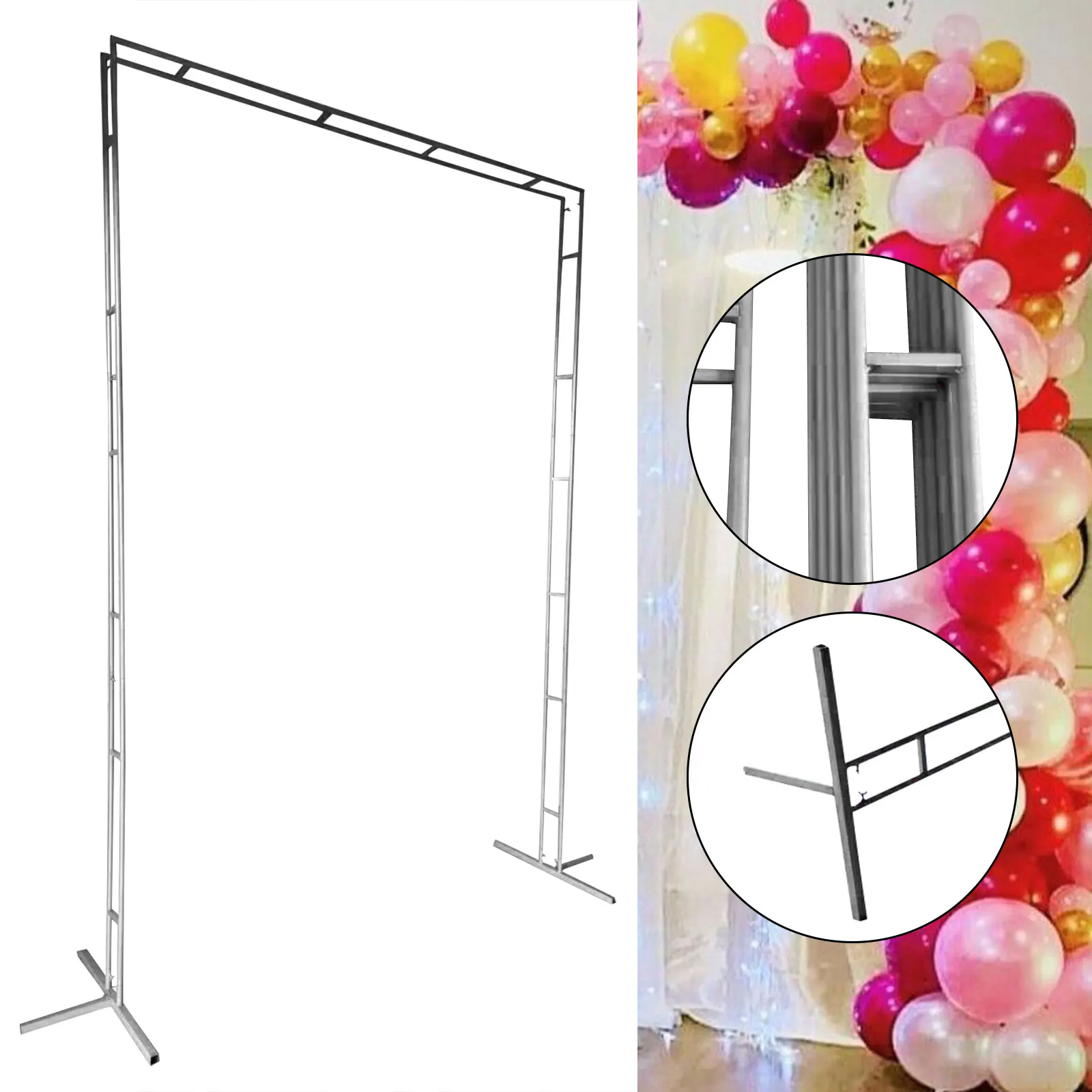 2x3M Square Archway Backdrop Frame Wedding Events Balloons Decor Stand Holder For Festival Home Application