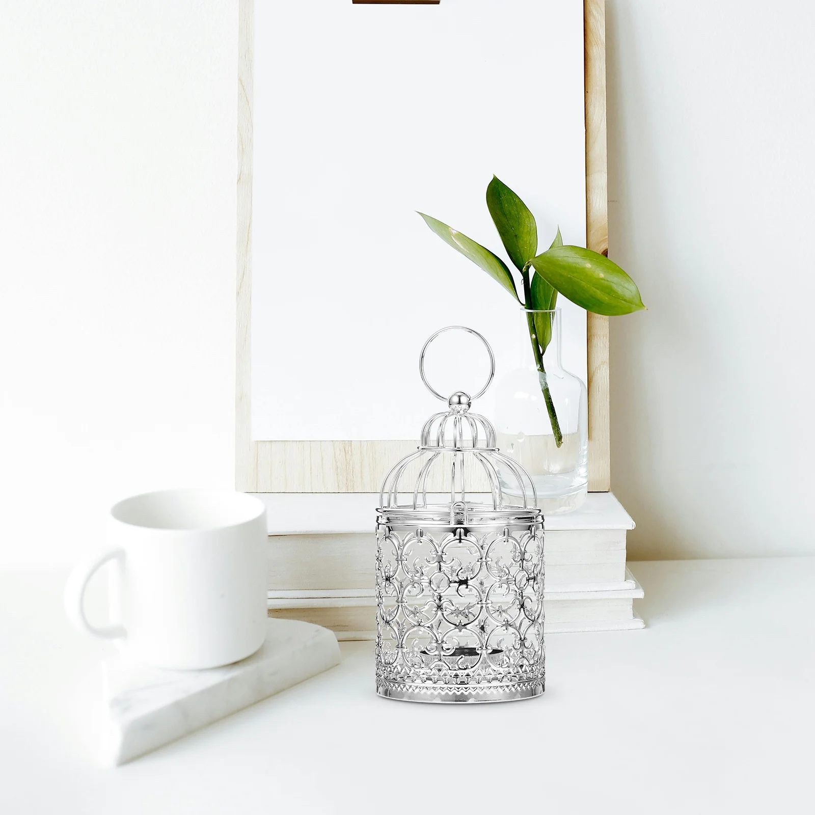 

Birdcage Holder Iron Metal Decorative Candlestick Stand for Xmas Party Wedding Table Decor Mini Lanterns