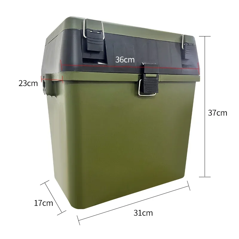 

17*37*31cm ABS green plastic fishing tackle seat box fishing seat box sit lure tool fish storage box