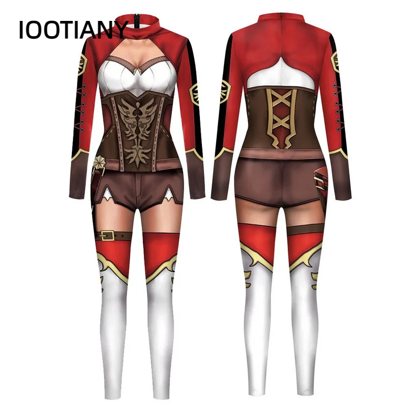 

Cosplay Women Anime 3D Printing Fashion Women Jumpsuit Carnival Fancy Party Cosplay Costume Bodysuit Adults Onesie Rave Outfits