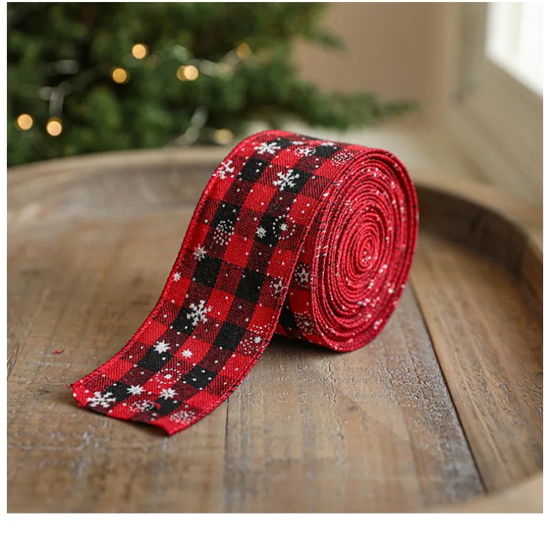 

Christmas ribbon Christmas tree rattan wreath decoration ribbon webbing party