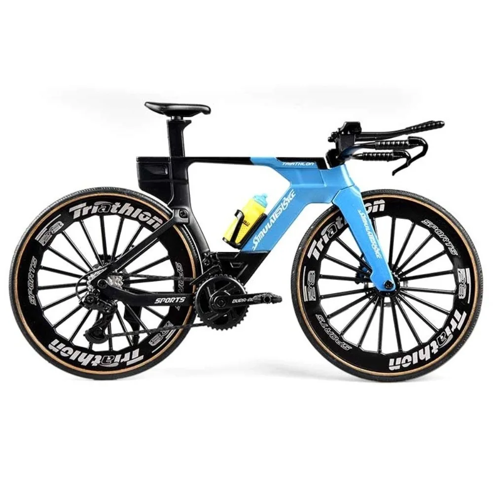 

New Simulated Road Bike Model Red Blue Green 1:8 Collectible Bike Toy Colorful with Water Bottle Alloy Road Bike Ideal Gift