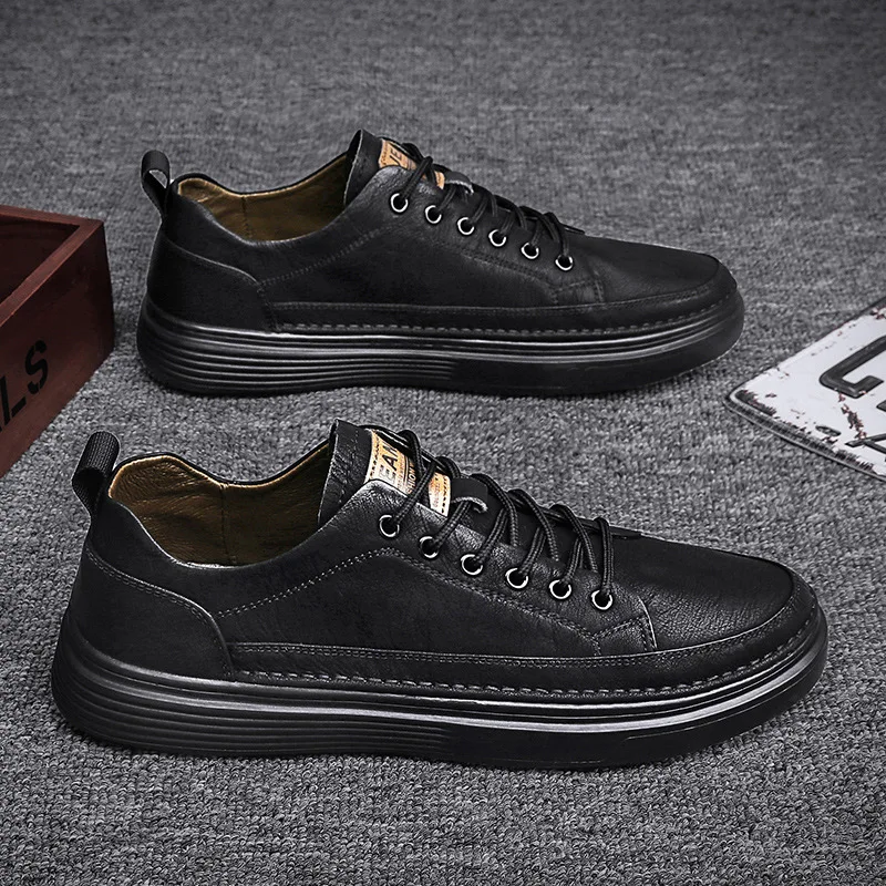 2026 New Casual Shoes for Men Shoes Design Sneakers Male Comfortable Cow Leather All-match Comfortable Skate Shoes Man