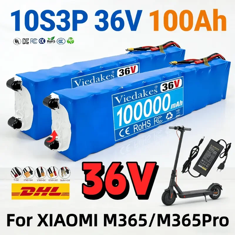 

Аккумуляторный блок для электросамоката 10S3P 36V Аккумулятор 100Ач для M356/M365 Pro, 18650, с водонепроницаемой Bluetooth-связью