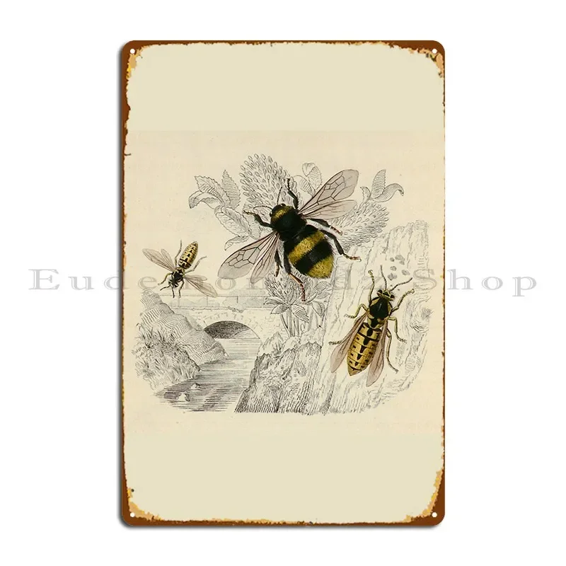 ملصق لافتة معدنية من Bee And Wasps بتصميم نادي مطبوع للسينما لتزيين الحائط