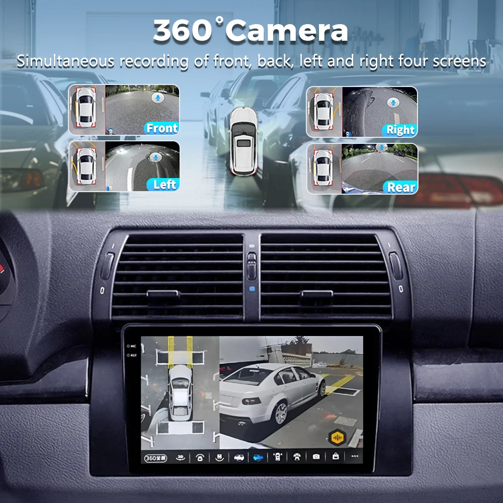 أندرويد 15 Carplay السيارات 2K شاشة راديو السيارة مشغل وسائط متعددة لسيارات BMW 5 E39 1995-2003 E53 X5 M5 2din Autoradio وحدة رئيس ستيريو