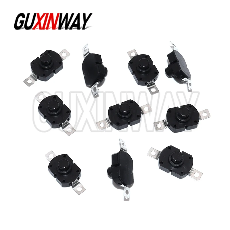 10PCS Push Button Switch 1712KD 30V 1A Flashlight Switch LOCK 17X12X9.5MM Table lamp Switch Flashlight Button Switch ON-OFF