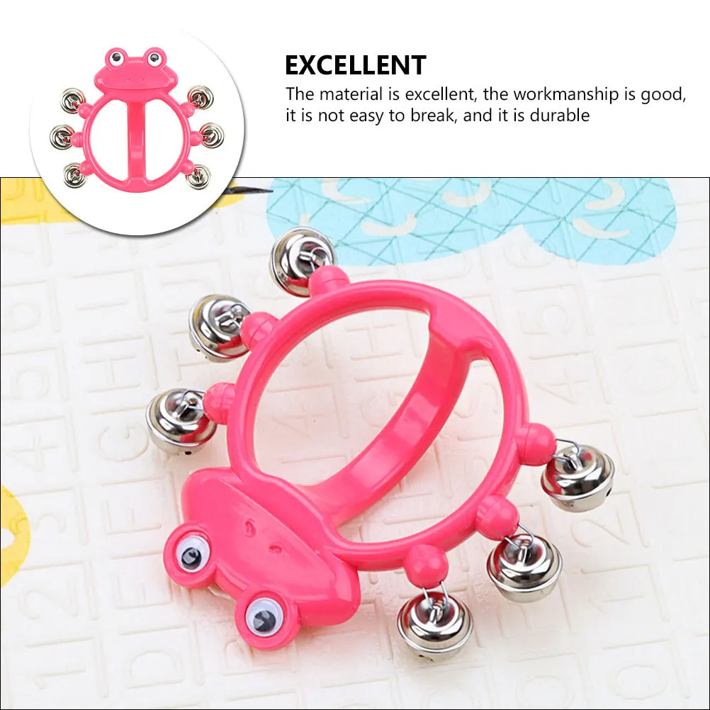 Tambourin pour enfants, Instrument de Percussion portatif en forme de grenouille, faveur de fête d'anniversaire musicale, développement de la musique Durable et sûr