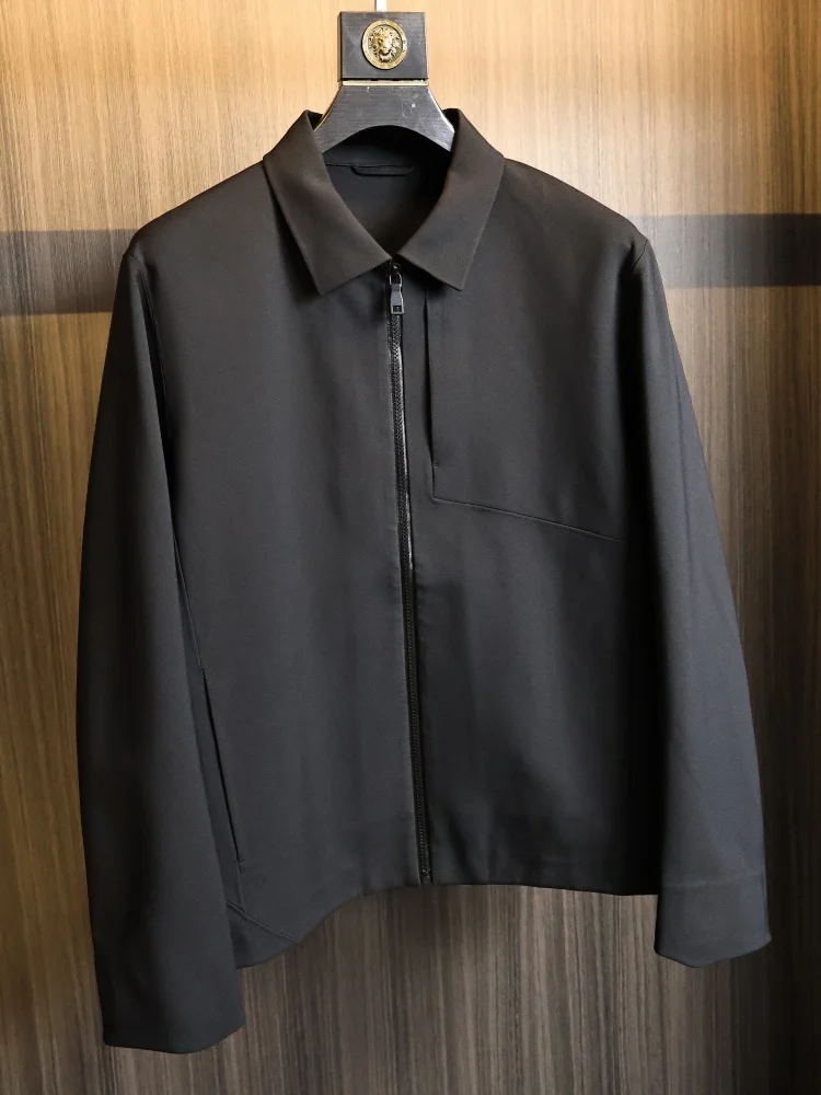 

High-End Executive Series 3D Printed down Jaet Men's Faionable Busin Sle Autumn Winter Stand Collar Coat