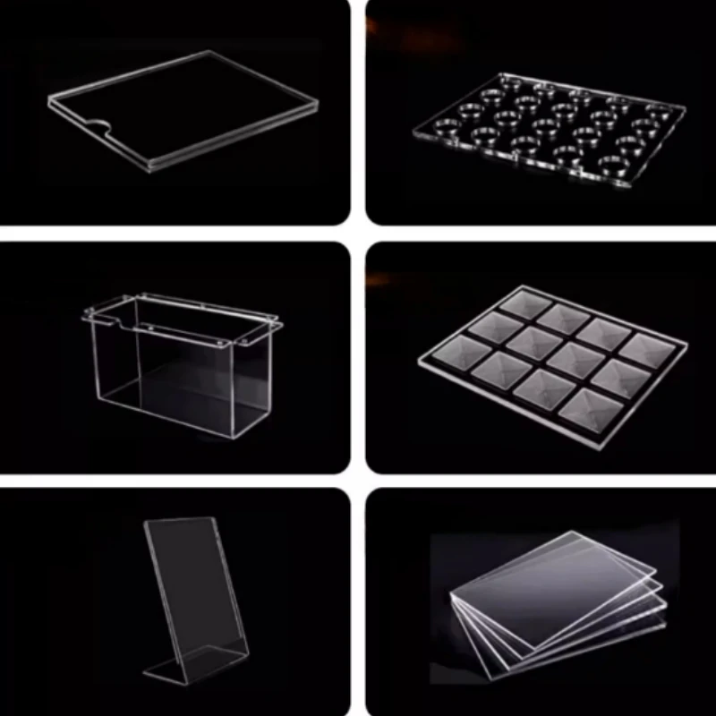 High Transparent Acrylic Sheet Clear Plastic Plate Plexiglass Board Thickness 1/1.5/2mm Processing Handmade for Signs Display