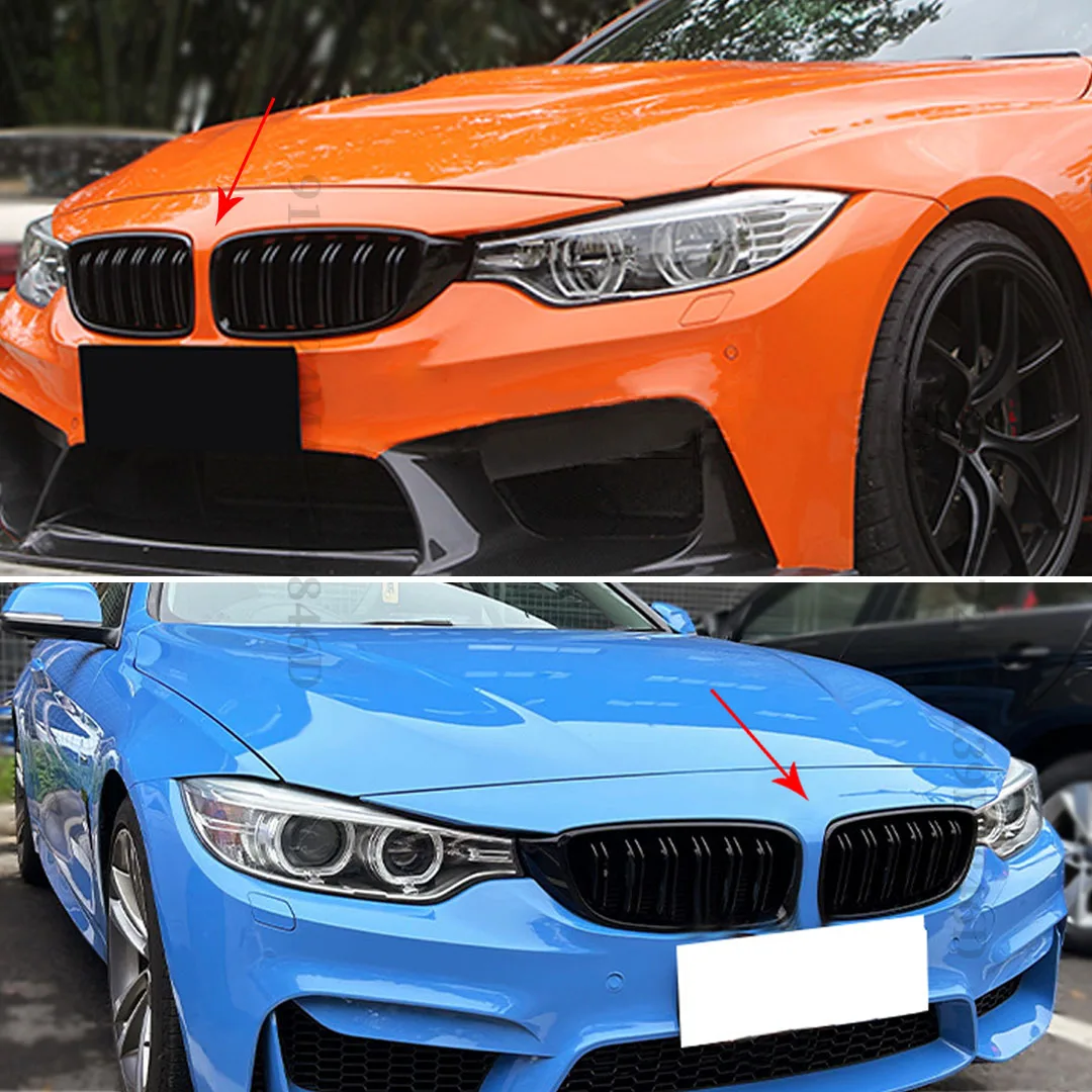 الجبهة مدخل شبكة مصبغة غطاء ليش بوبر شواء استبدال تومنج لسيارات BMW 4 سلسلة F32 F36 M3 F80 M4 F82 2013-2019 ضبط السيارة