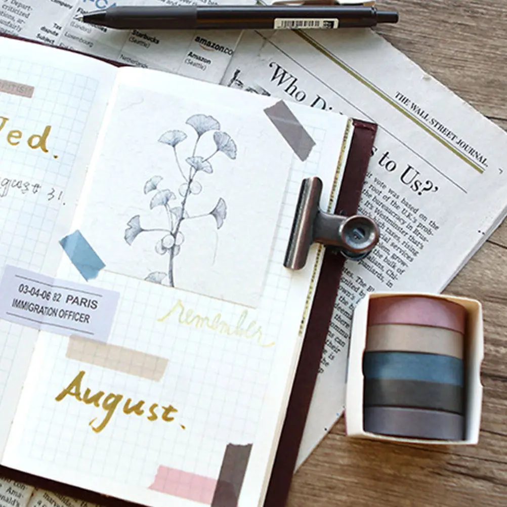 

10pcs 10 Rolls Colored Washi Tape Cherry Blossom Design Diy Craft Decoration Gift Wrapping Photo Album Journal Supplies