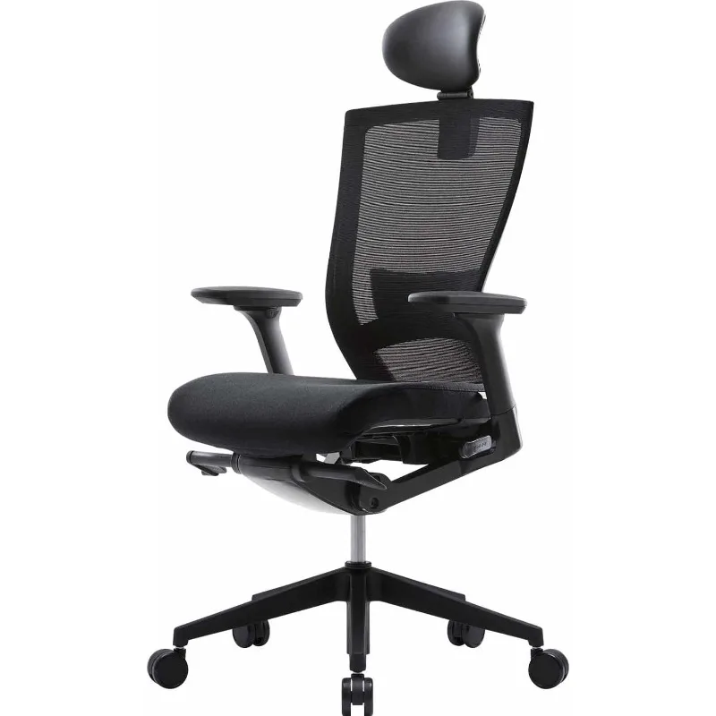 Ergonomic Office Chair : High Performance Home Office Chair with Adjustable Headrest, Lumbar Support, 3D Armrest, Seat Depth