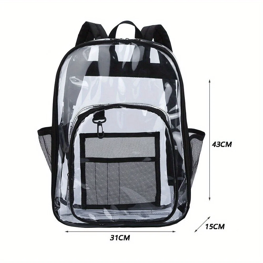 Heavy Duty Clear Backpack See Through Clear Bookbags Transparent Backpack