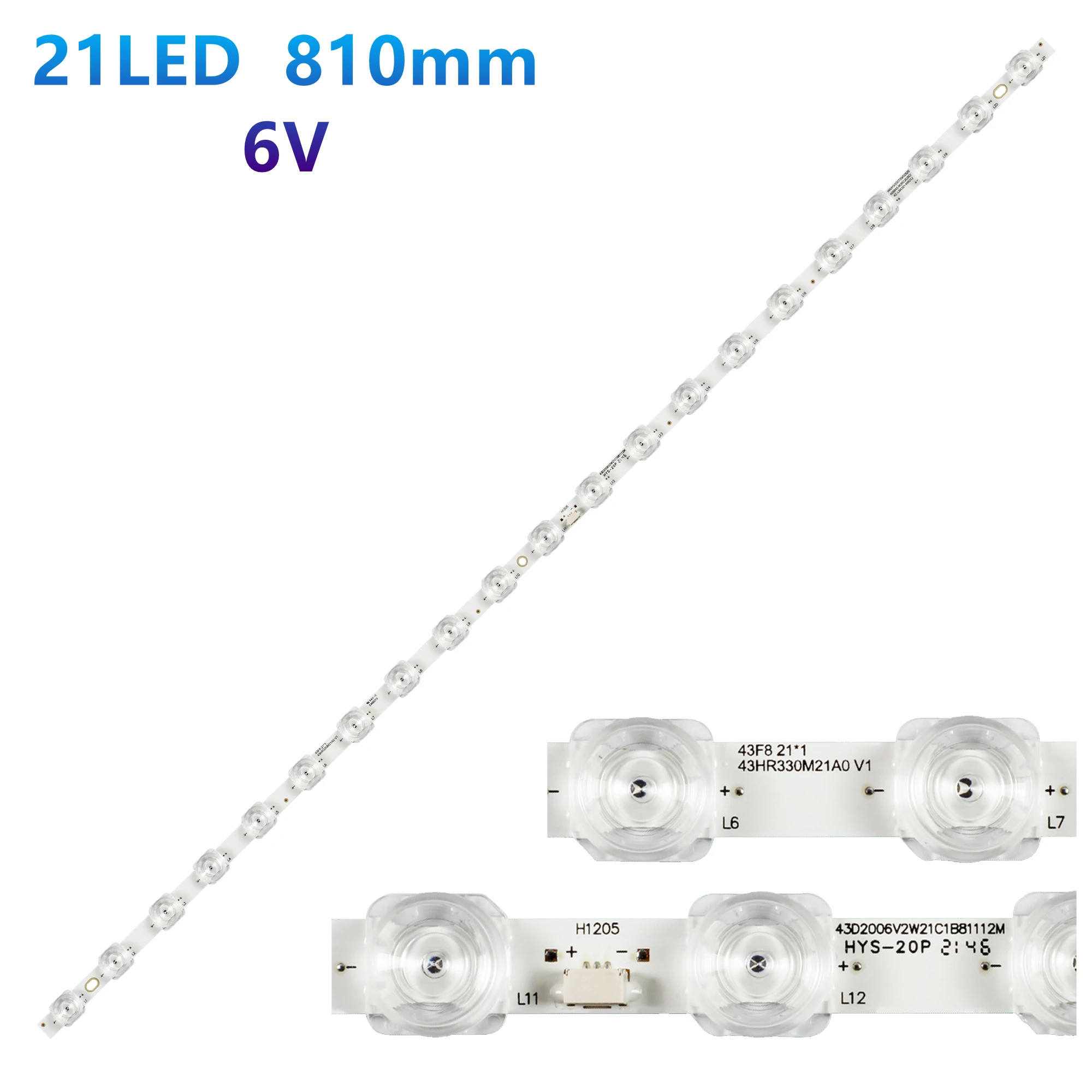 21 LED(6V) listwa oświetleniowa LED dla TCL 43 f8f 43 l8f 43 a820 43 hr330m21a0 4C-LB4321-HR01J 43 s434 43 rs520 43 hr330m21a1