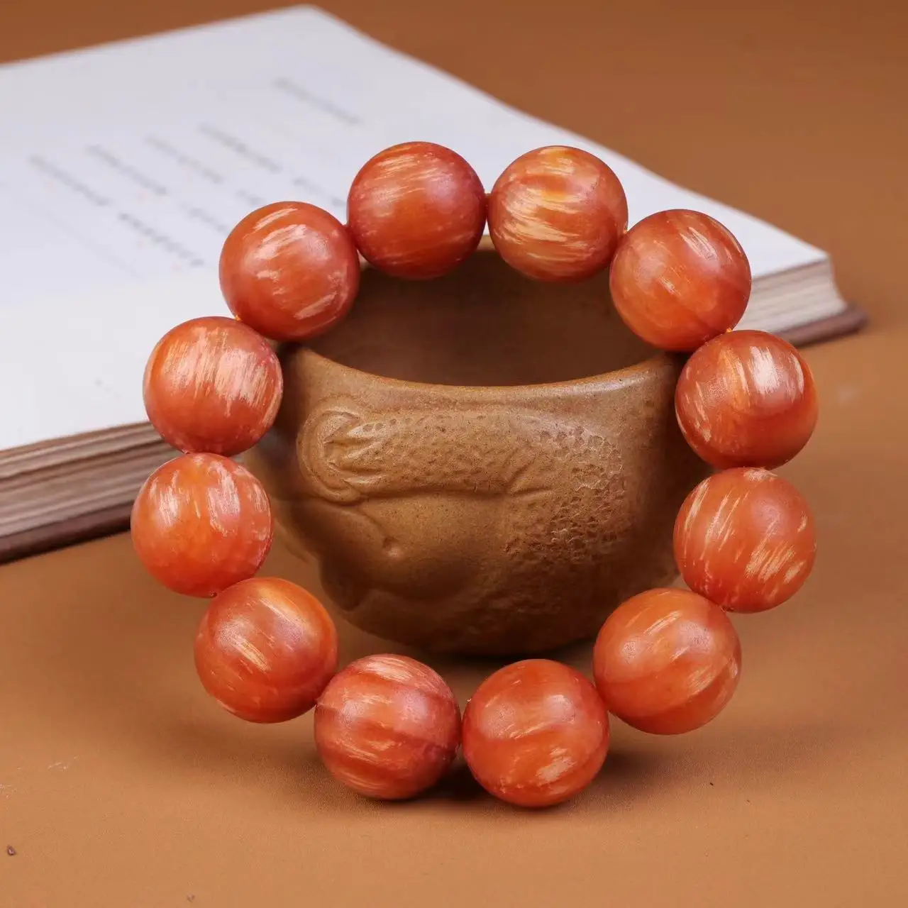 

Natural Blood Dragon Wood Bracelet, Songmingzi Buddha Beads, Men's and Women's Beaded Bracelets, Accessories, Fashion Jewelry