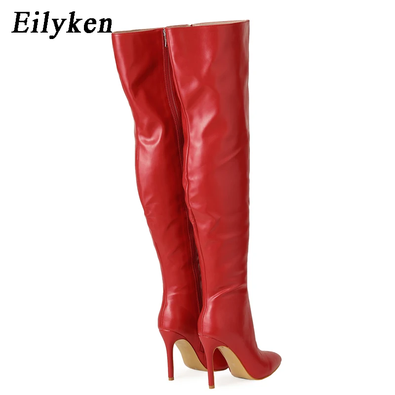 Eilyken Elegant Vintage Boots For Women 2024 New High Over The Knee Boots Pointed Toe Trendy Lady Modern Shoes