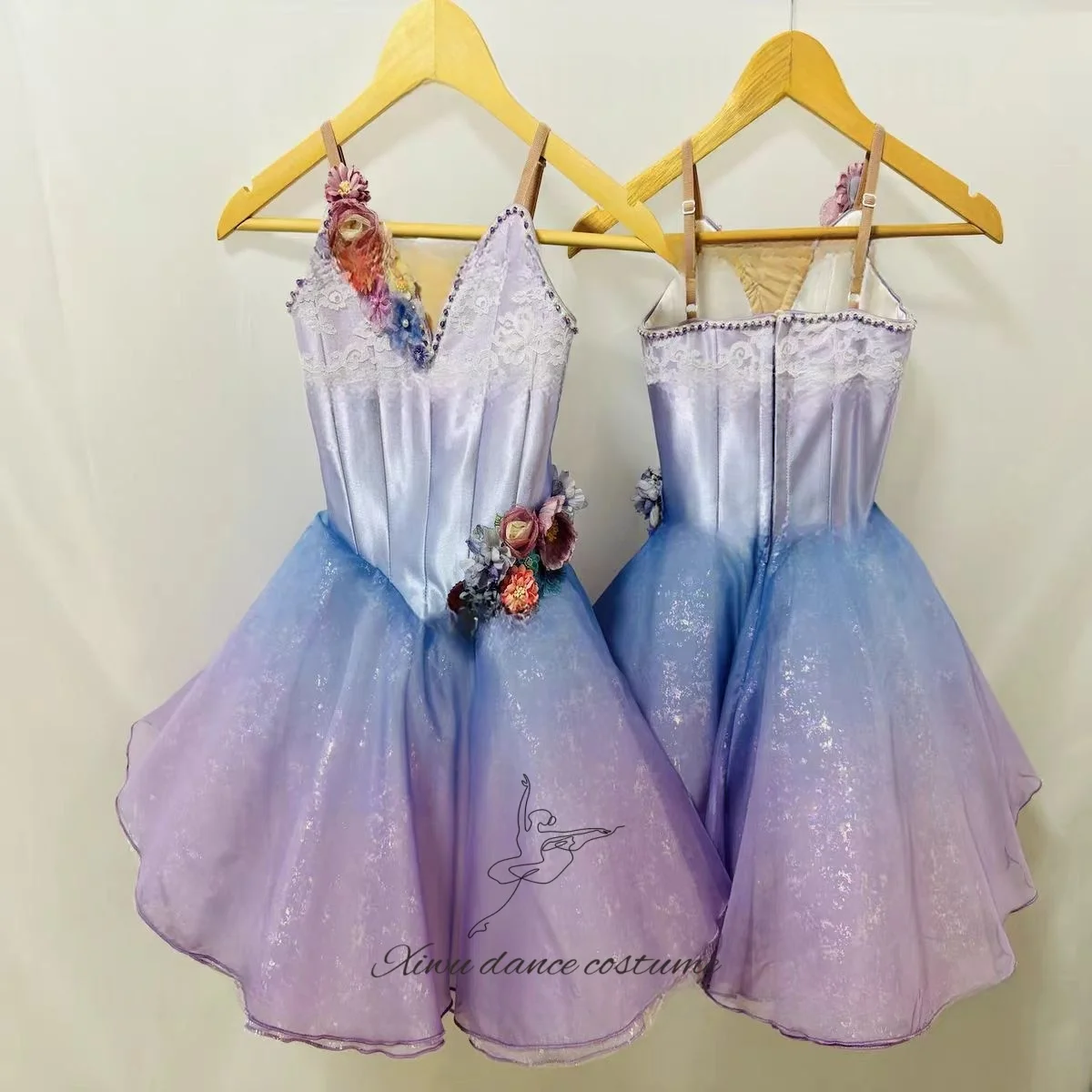 Shuizawa Fairy Variations Ballet Skirt Private Custom Light Purple Blue Gradient Pink Purple Diamond Set Flower Sparkling Pong S