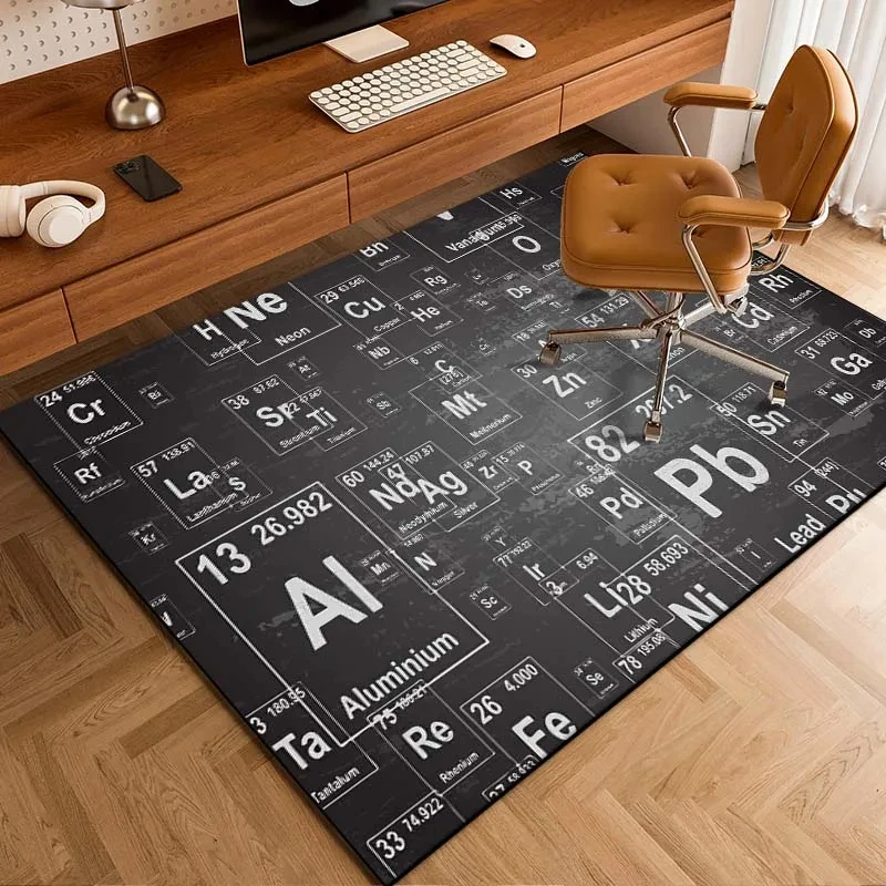 Periodic Table of Elements Area Rug Chemistry Science Carpet Home Living Room Bedroom Dorm Floor Mat Kitchen Bathroom Door Mat