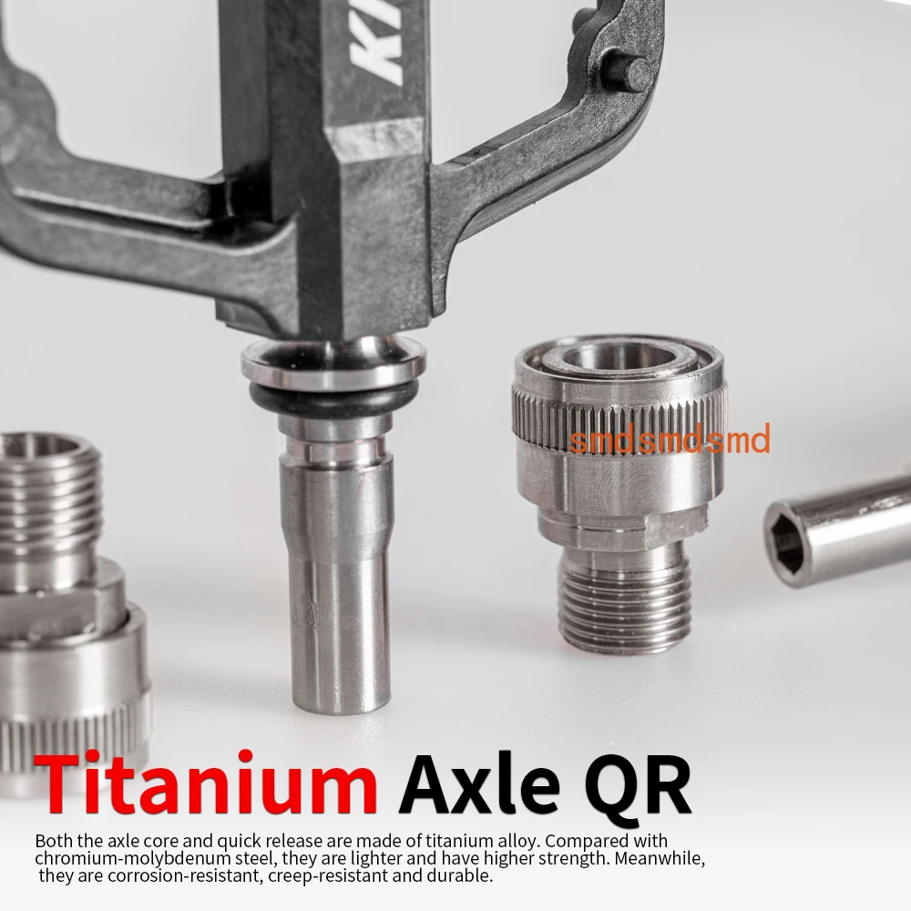 Carbon Titanium Quick Release Bicycle Pedal LIGHTNESS  12 Anti - slip Studs, 4 - Bearing for Brompton folding bike 180g/140g