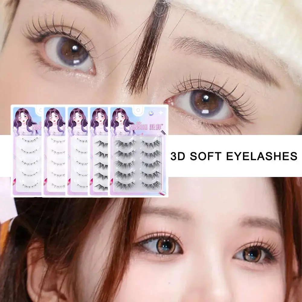 3D Curl Winged Thick Lash Soft False Eyelashes Eyetail Eyelash Extension Eye Tools Messy Handmade Makeup End Elongated Natu D4H6