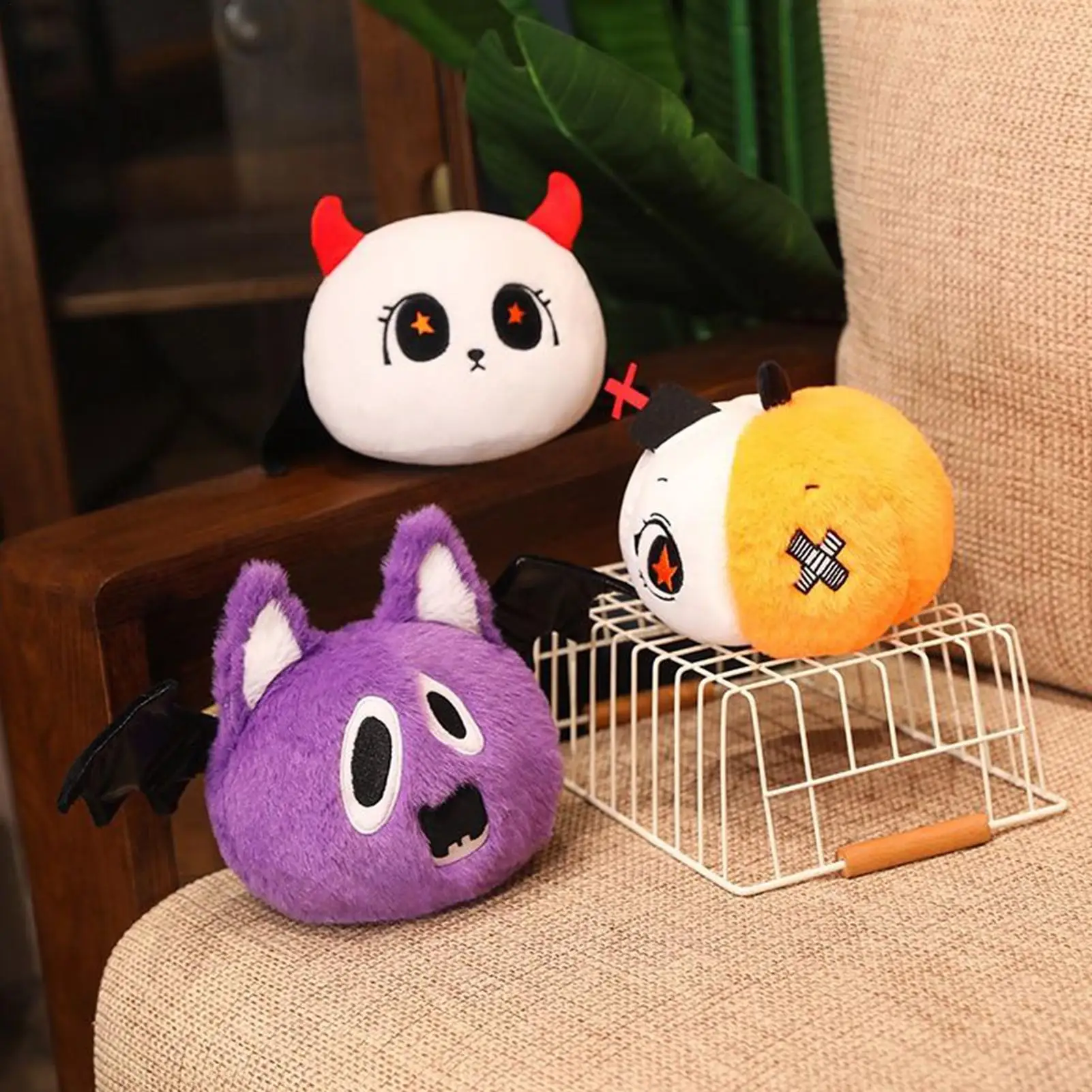 Juguetes de ventosa de felpa de Halloween |   Muñeco de calabaza de araña y murciélago para niños, adolescentes, coleccionistas, hora de dormir, viaje, coche, decoración de guardería