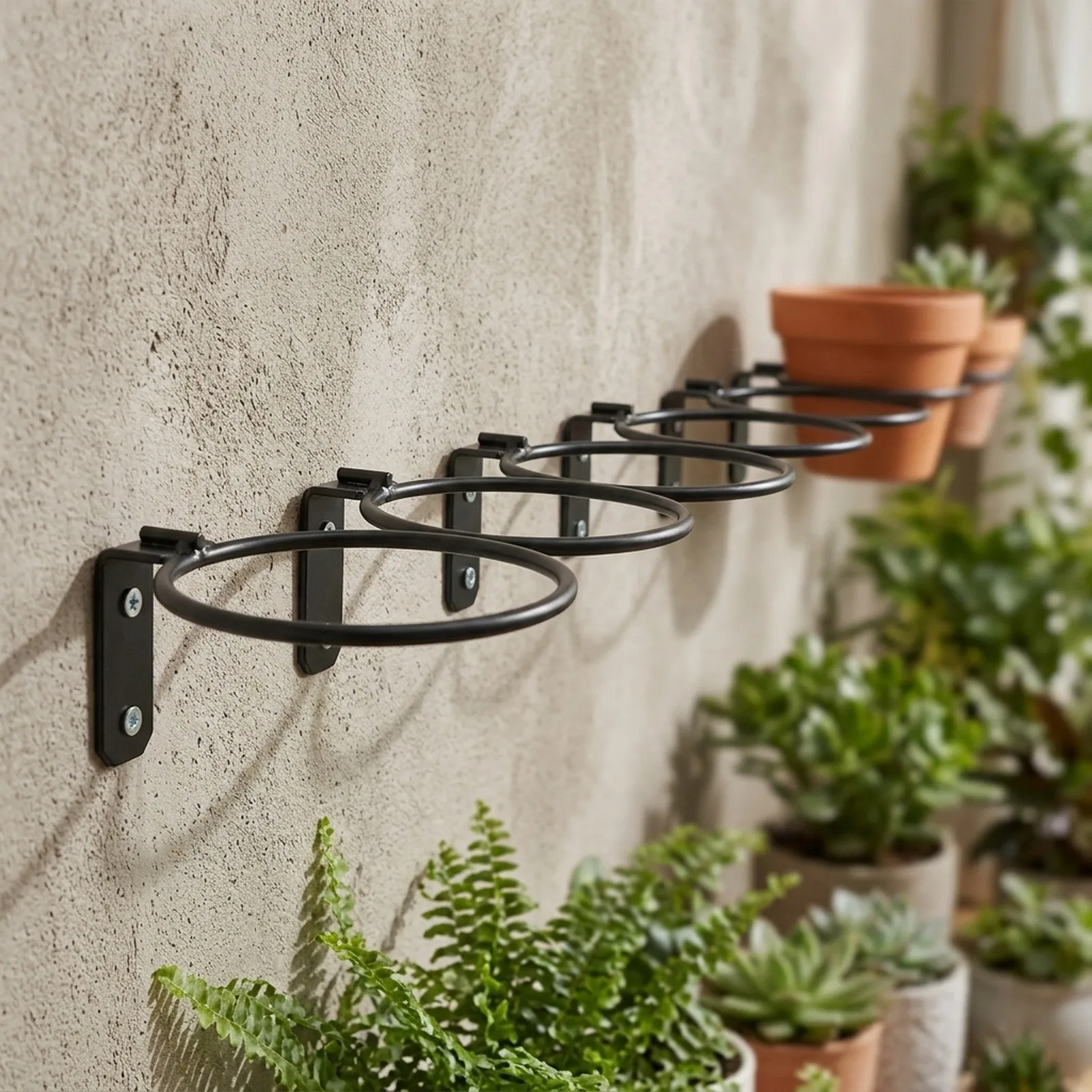 Decorative Purpose Flower Pot Holder Heavy Solid Iron Multi-Purpose Use Flower Pot Holder For Wall Decorative Plant