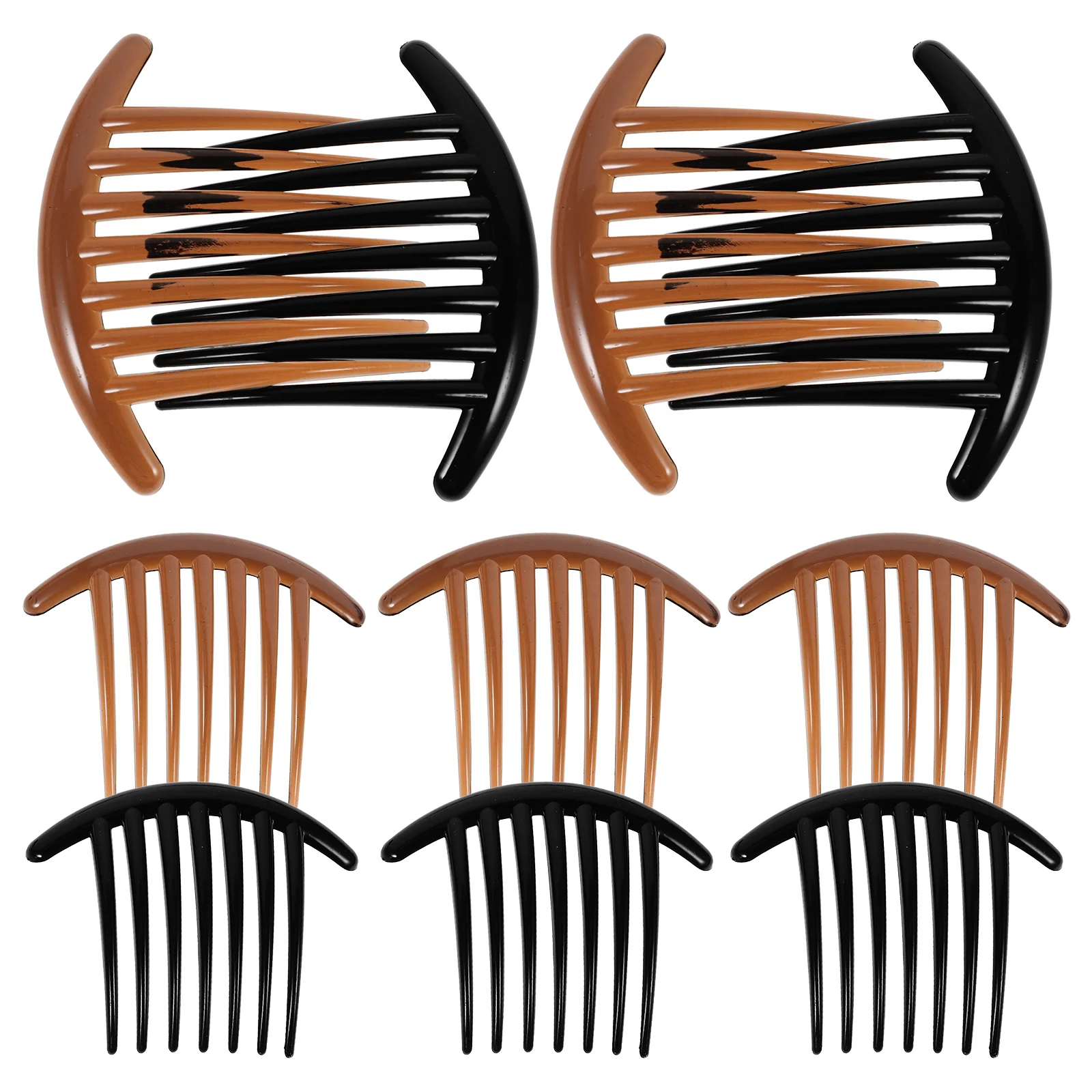 10 PCS Twist Bride Barrette Hair Teasing Comb Goody Clips for Women Acrylic Side