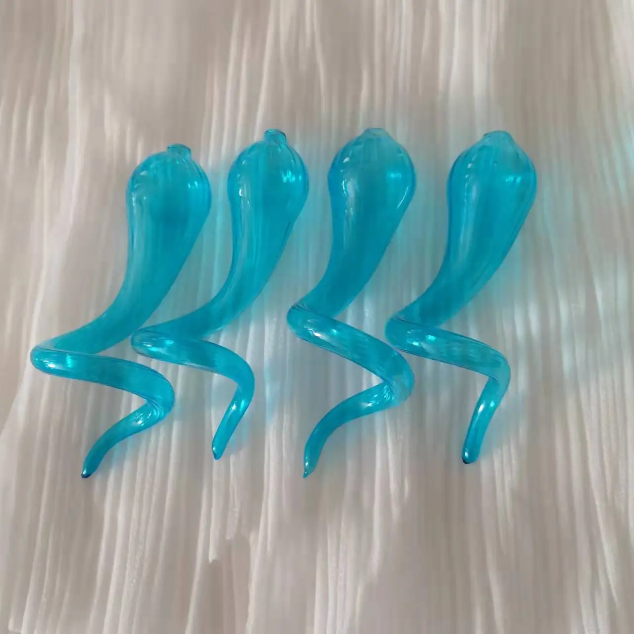 Blue Glass Pendant Lamps Living Room Hand Blown Glass Chandelier Home Hotel Art Decor Lights